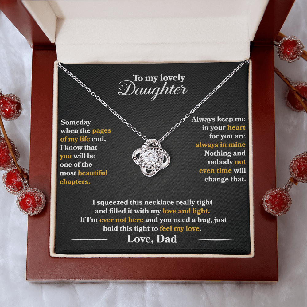 To My Lovely Daughter - Always Keep Me In Your Heart - Love Dad - INCLUDES FREE SHIPPING