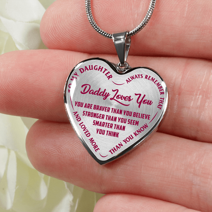 Daddy Loves You - Pink Text - INCLUDES FREE SHIPPING