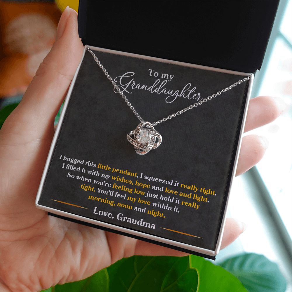Granddaughter - I Hugged The Little Pendant - Love Grandma