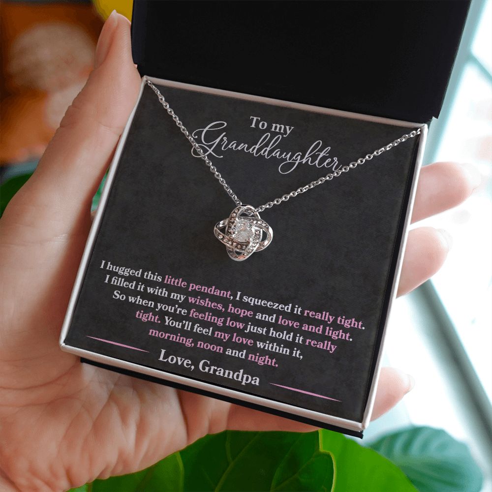 Granddaughter - I Hugged This Little Pendant - Love Grandpa