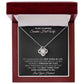 To My Stunning - Smokin Hot Wife - Love Knot Necklace